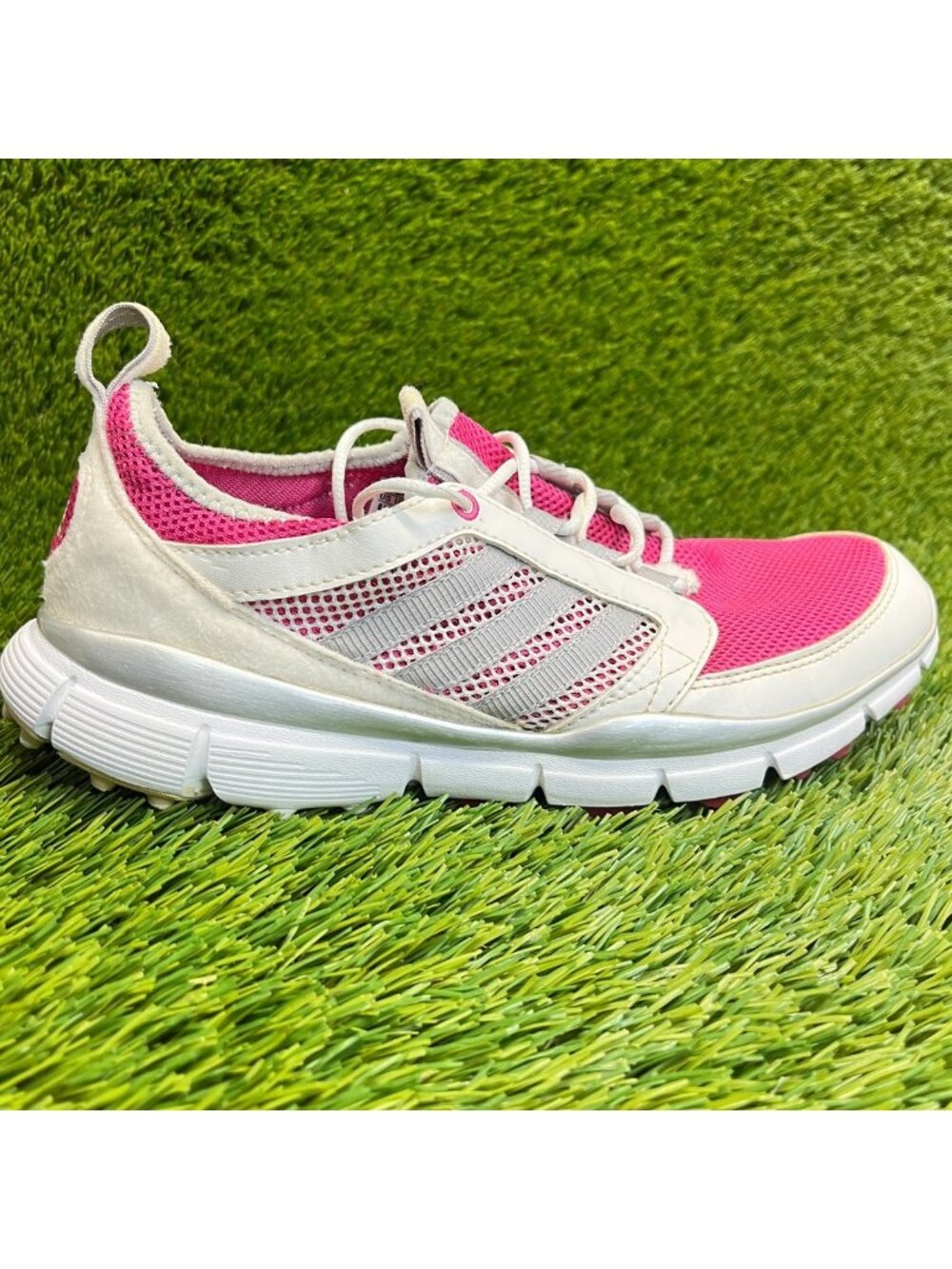 Adidas Adistar Climacool Womens Size 8.5 Pink White Outdoor Spikeless Golf Shoes